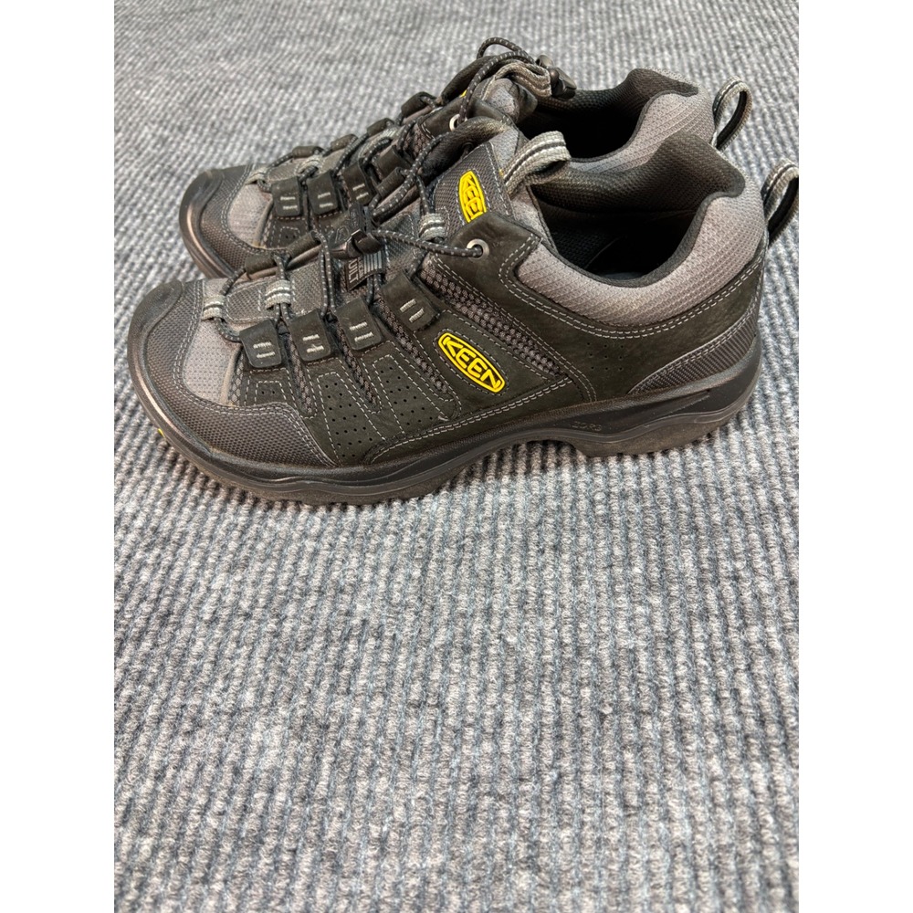 KEEN American Built Mens 9.5 Work Shoes Black Grey Utility Low 1015460 - Picture 2 of 8